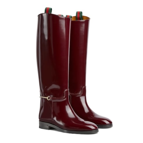Gucci Horse Collar Button Boots In Brown
