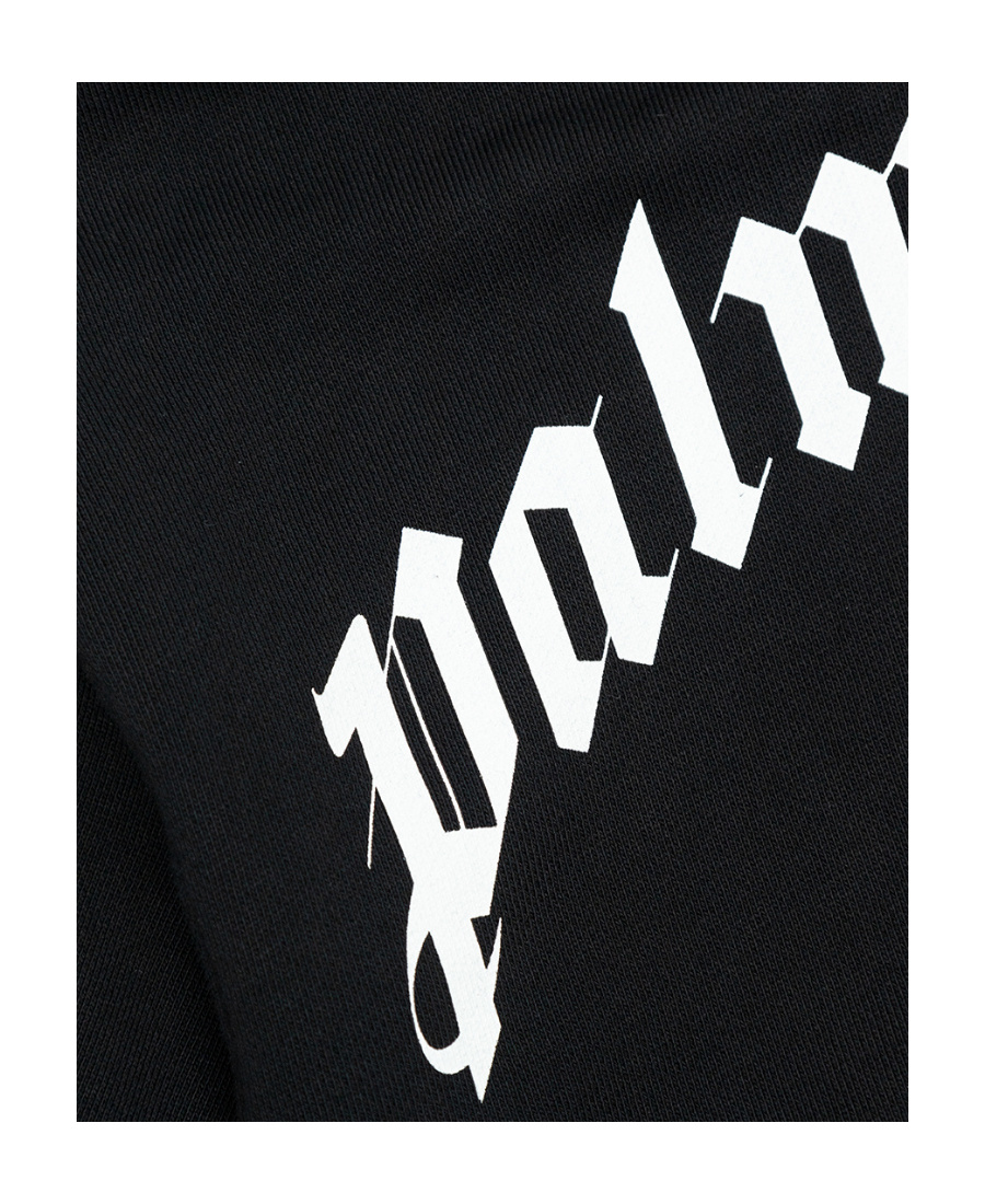 Palm Angels Logo-print Cotton Sweatshirt In Black