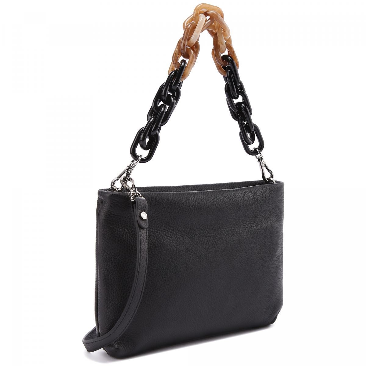 Gianni Chiarini Chain Shoulder Bag In Black