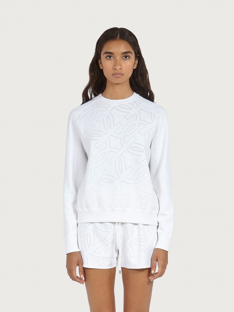 Ferragamo Hollow T-shirt In White