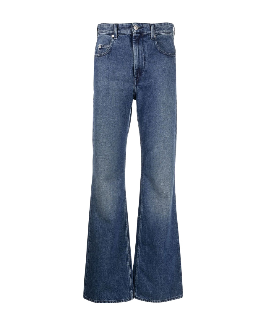 Isabel Marant Étoile Logo Trumpet Jeans In Blue