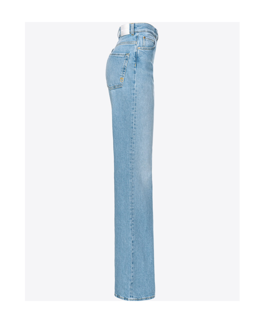 Pinko High-rise Straight-leg Jeans In Blue