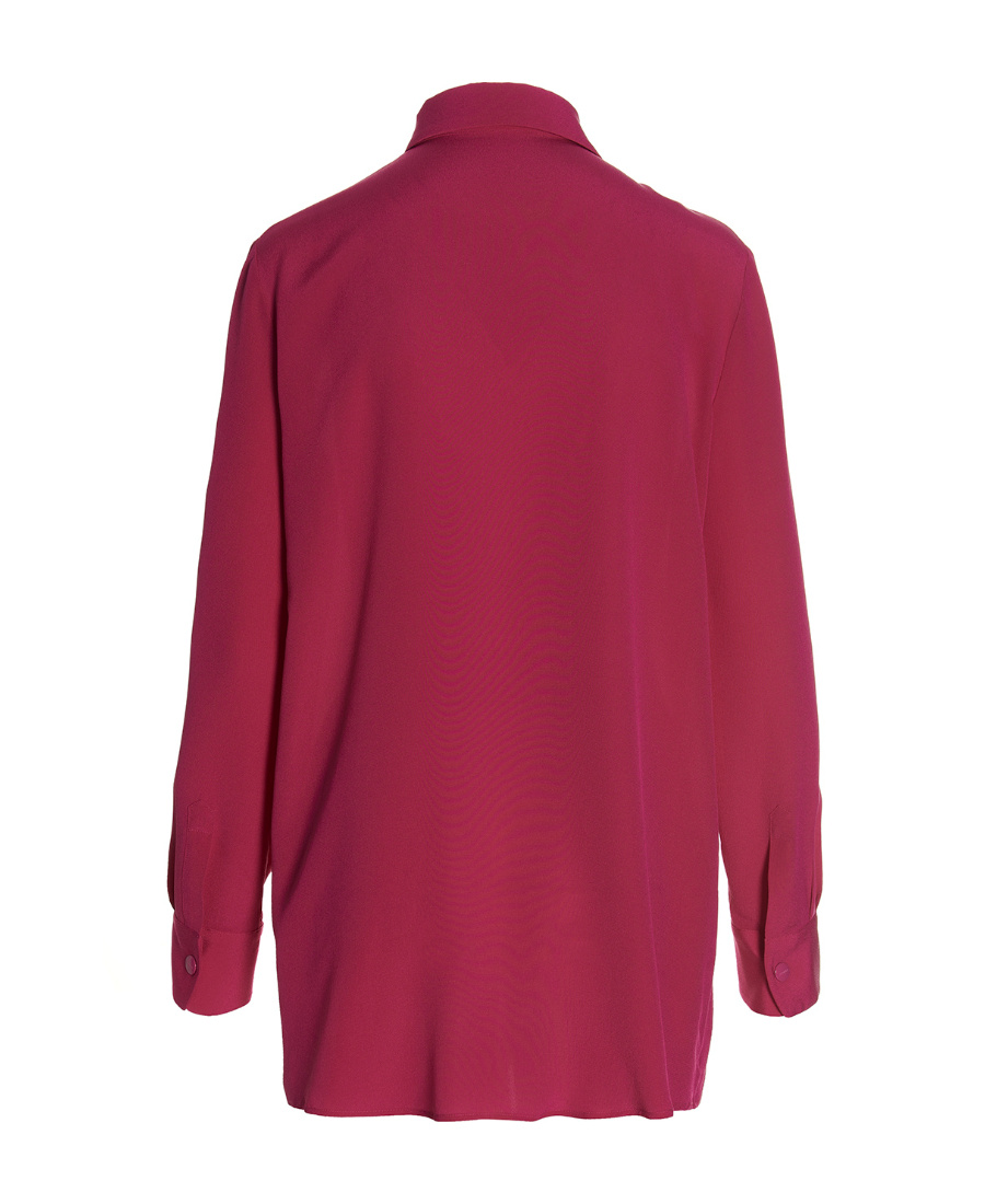 Etro Pegaso-appliqué Silk Shirt In Red