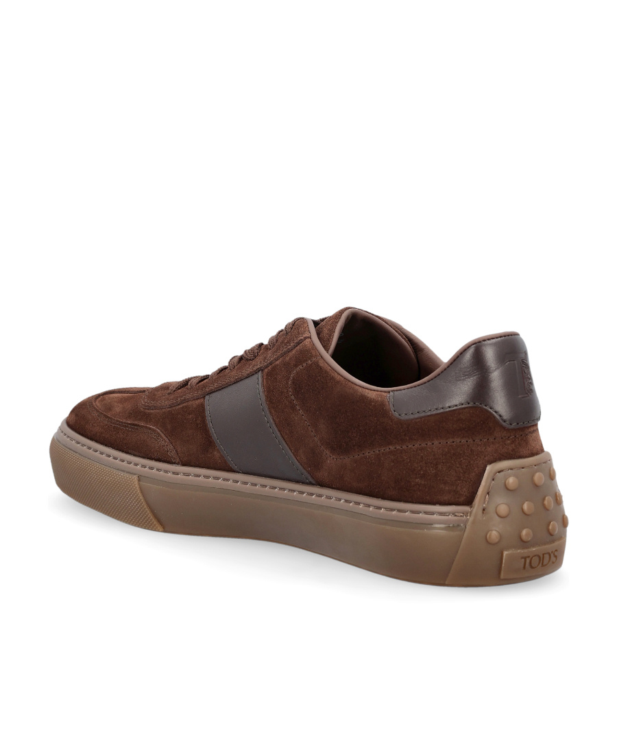 Tod's Man Sneakers Dark Brown Size 7 Soft Leather In Brown
