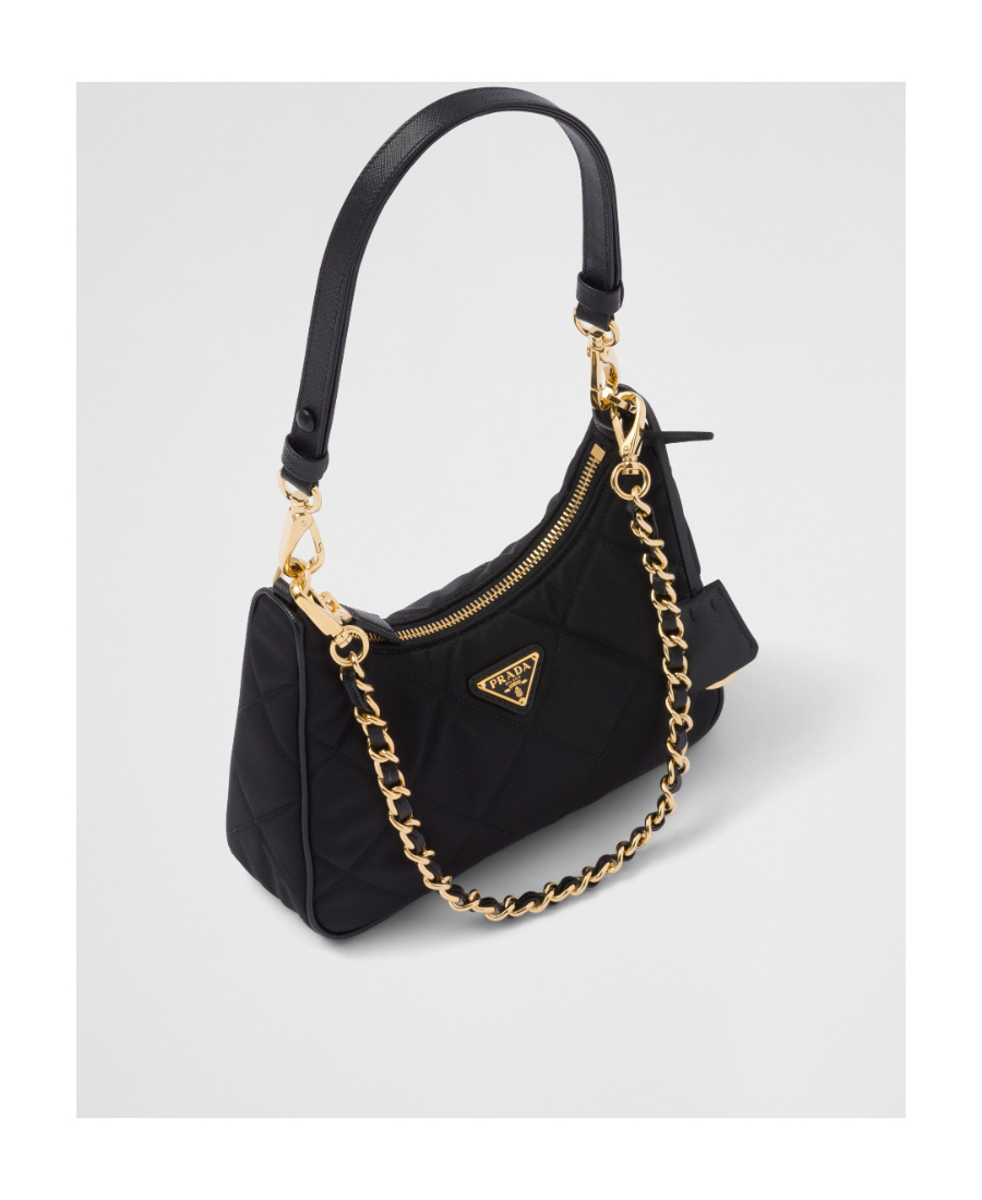 Prada Re-edition 1995 Chaîne Re-nylon Mini-bag In Black