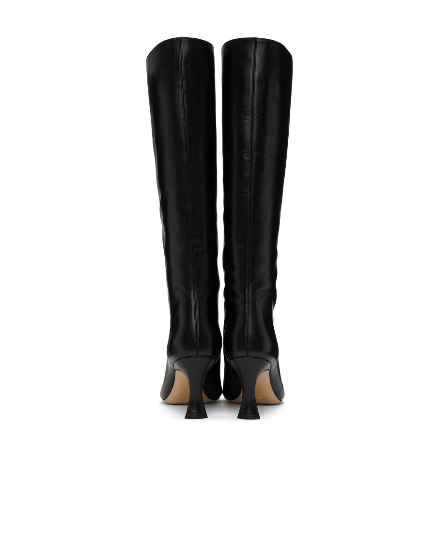 By Far Pointed Knee-length Boots In Black