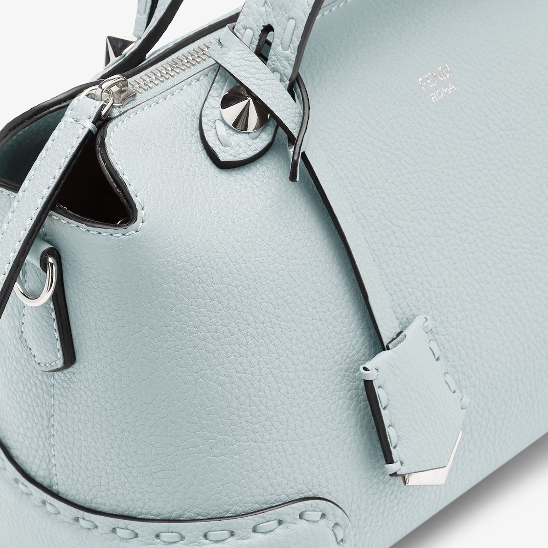 Fendi By The Way Leather Medium Bag In Blue