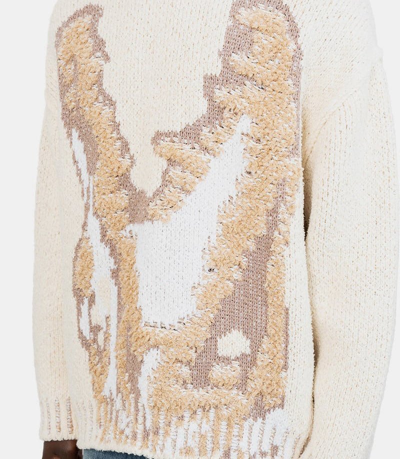 Lacoste Long-sleeved Sweater In Neutral