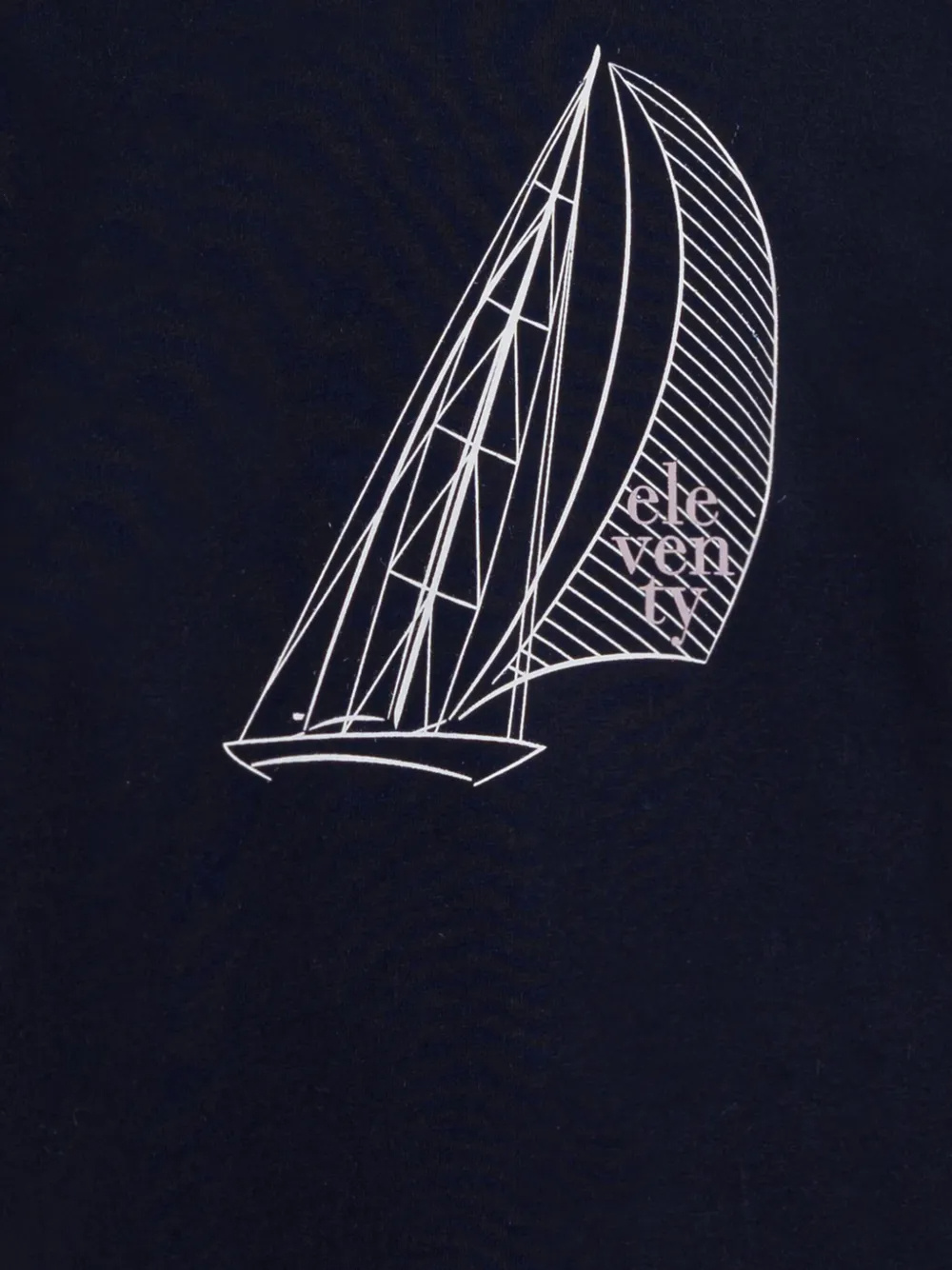 Shop Eleventy Embroidered T-shirt In Black