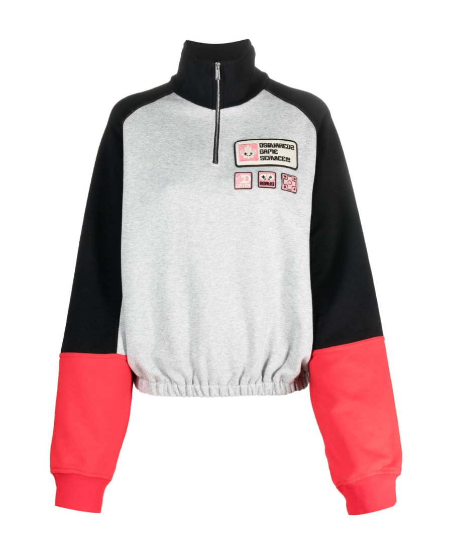 Dsquared2 D2 Athletic Panelled Sweatshirt In White