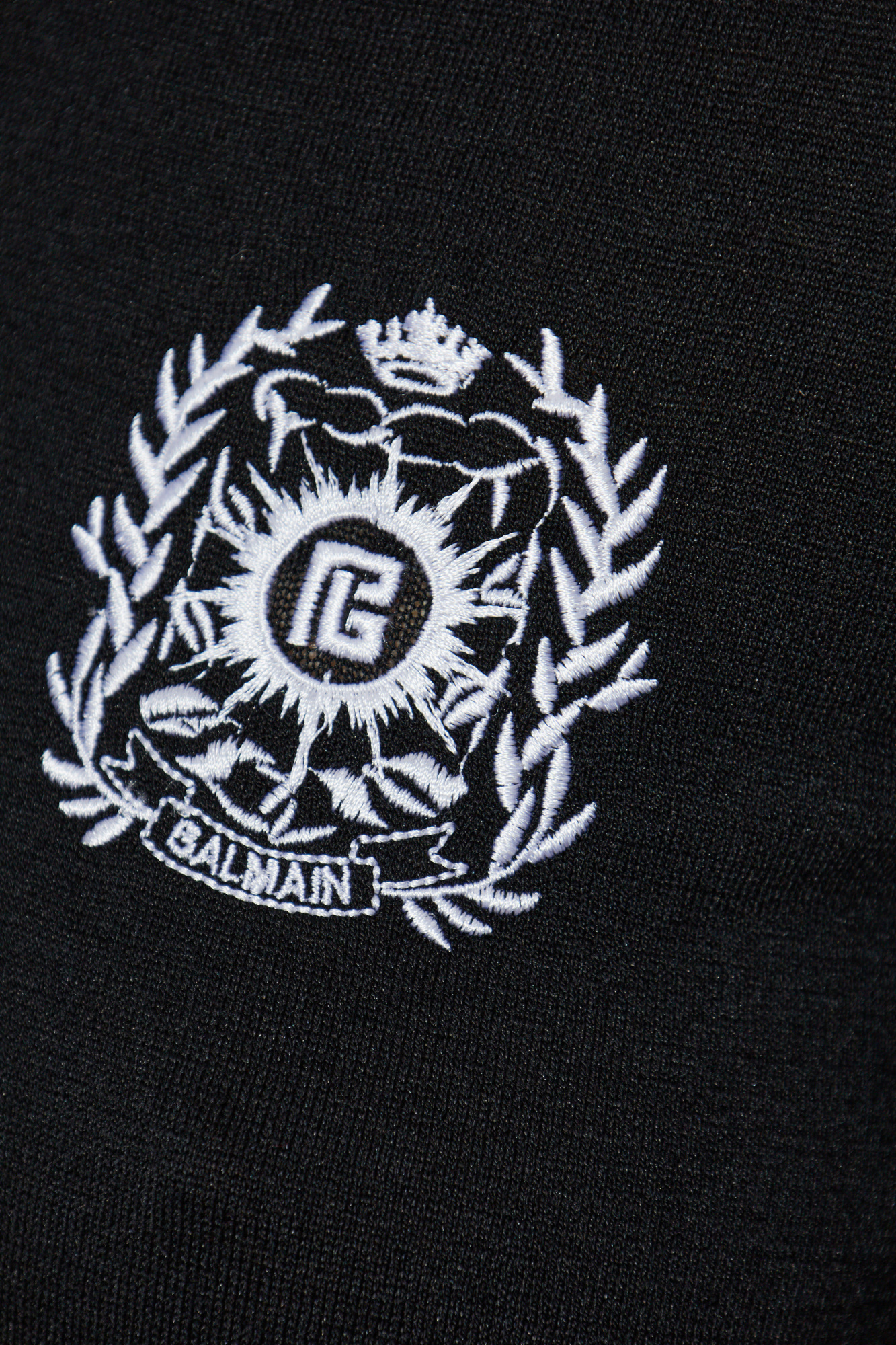 Balmain Ribbed T-shirt In Black