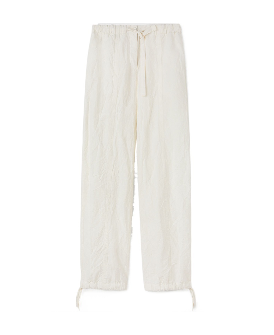 Jil Sander Trousers With Drawstring In White