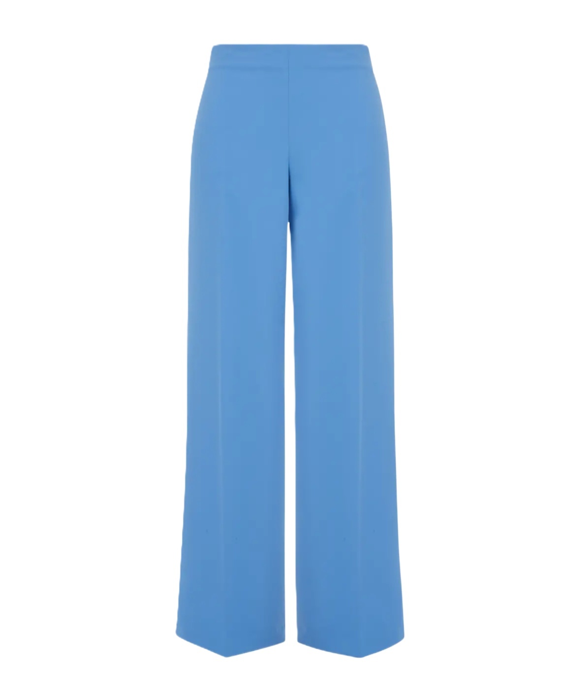 P.a.r.o.s.h High-rise Wide-leg Trousers Elasticated Waist In Blue