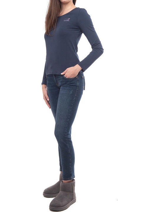 EA7 T-SHIRT WITH ROUND NECK AND LONG SLEEVES