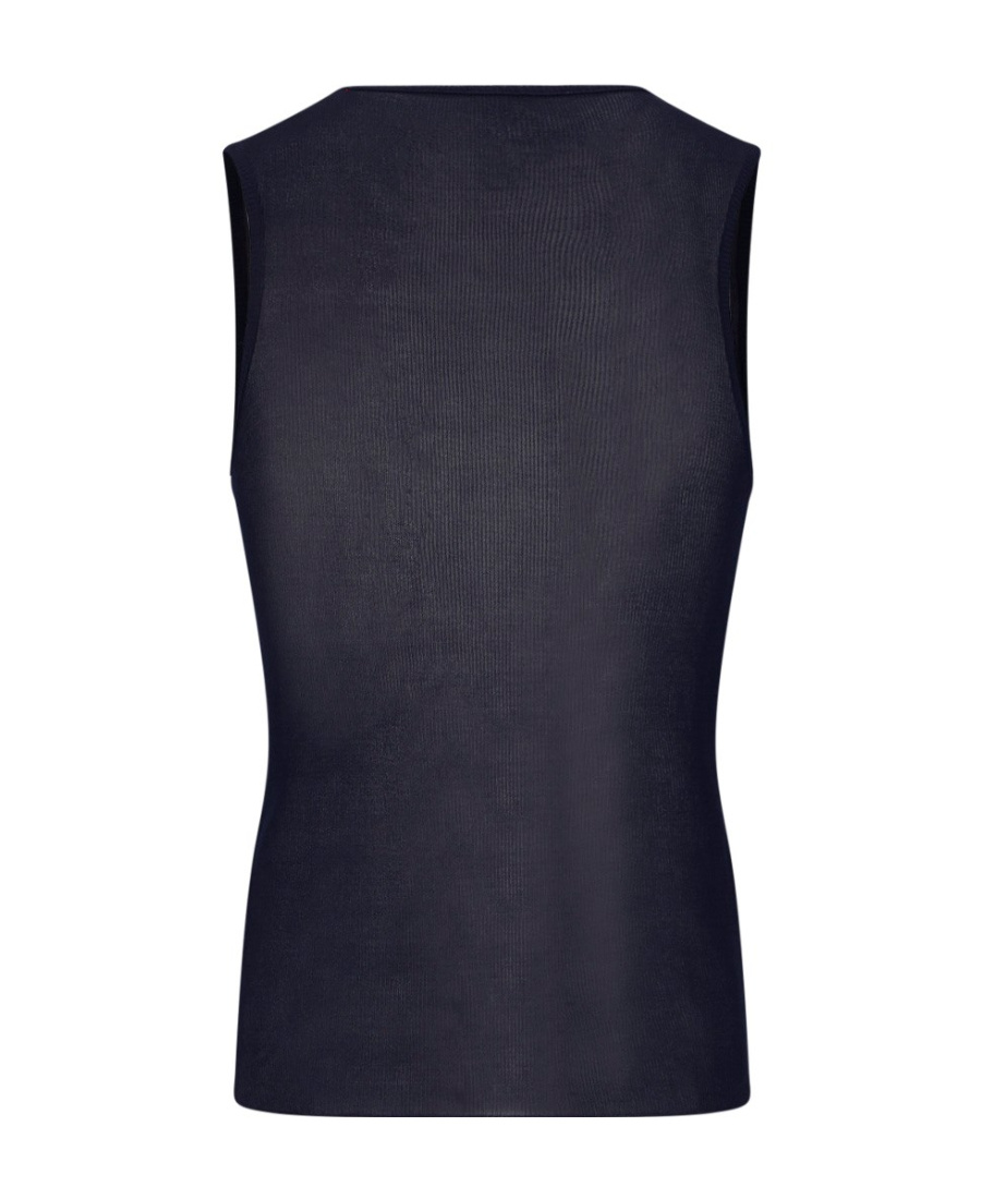 Ami Alexandre Mattiussi Ami Paris Crewneck Knitted Tank Top In Black