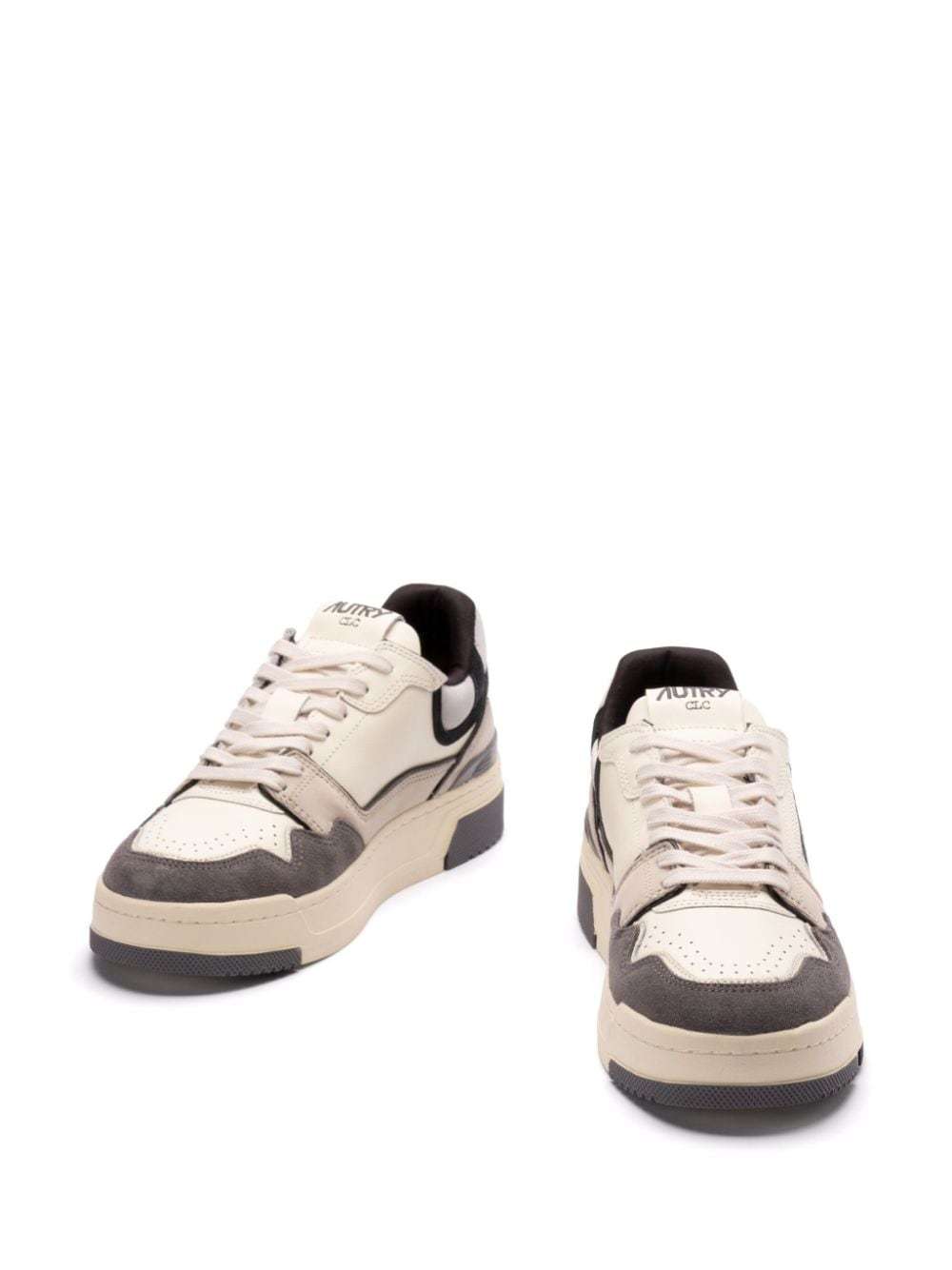Autry Low-top Sneakers With Textured Panels And Cushioned Sole In Nude
