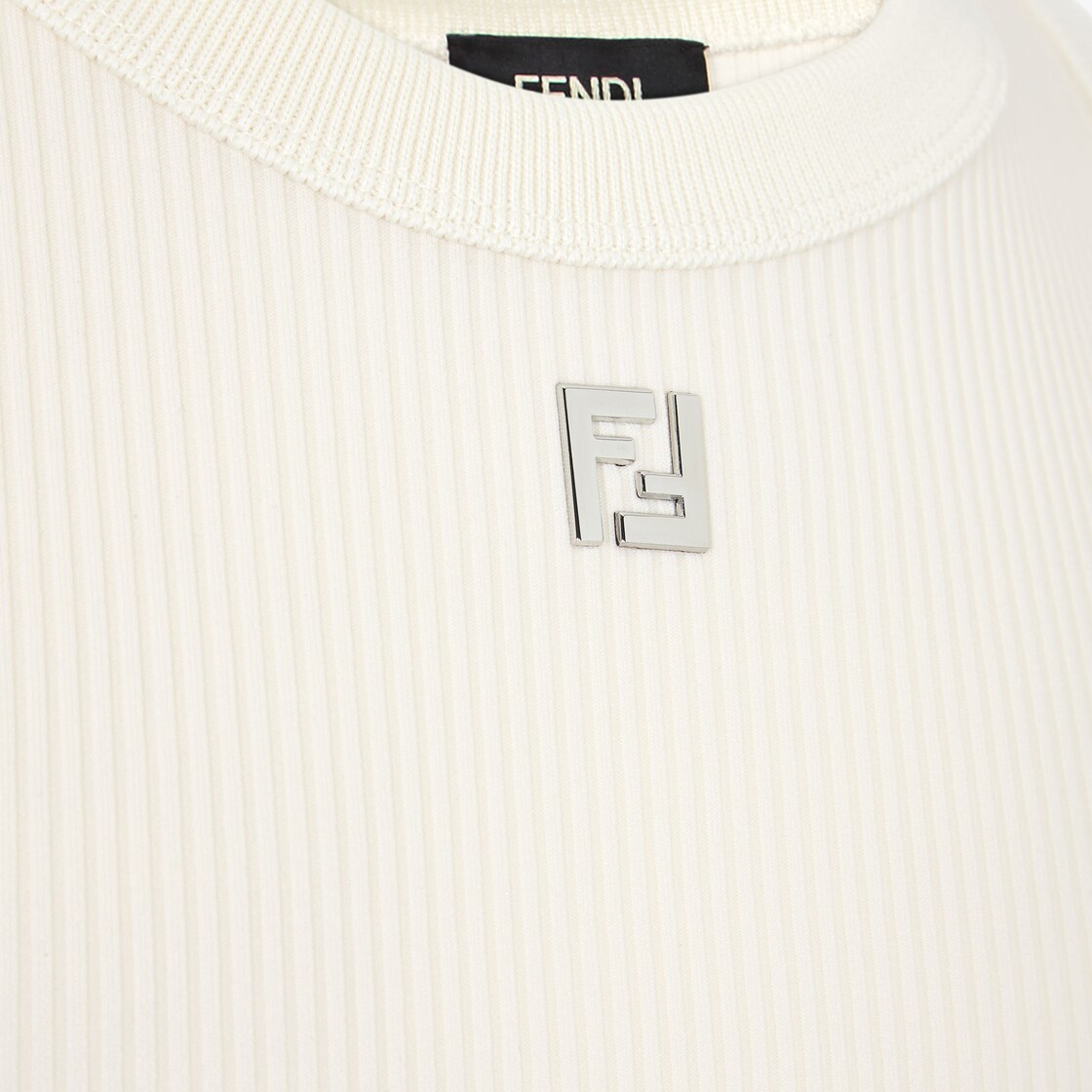 Fendi Ff Logo Plaque Tank Top In White