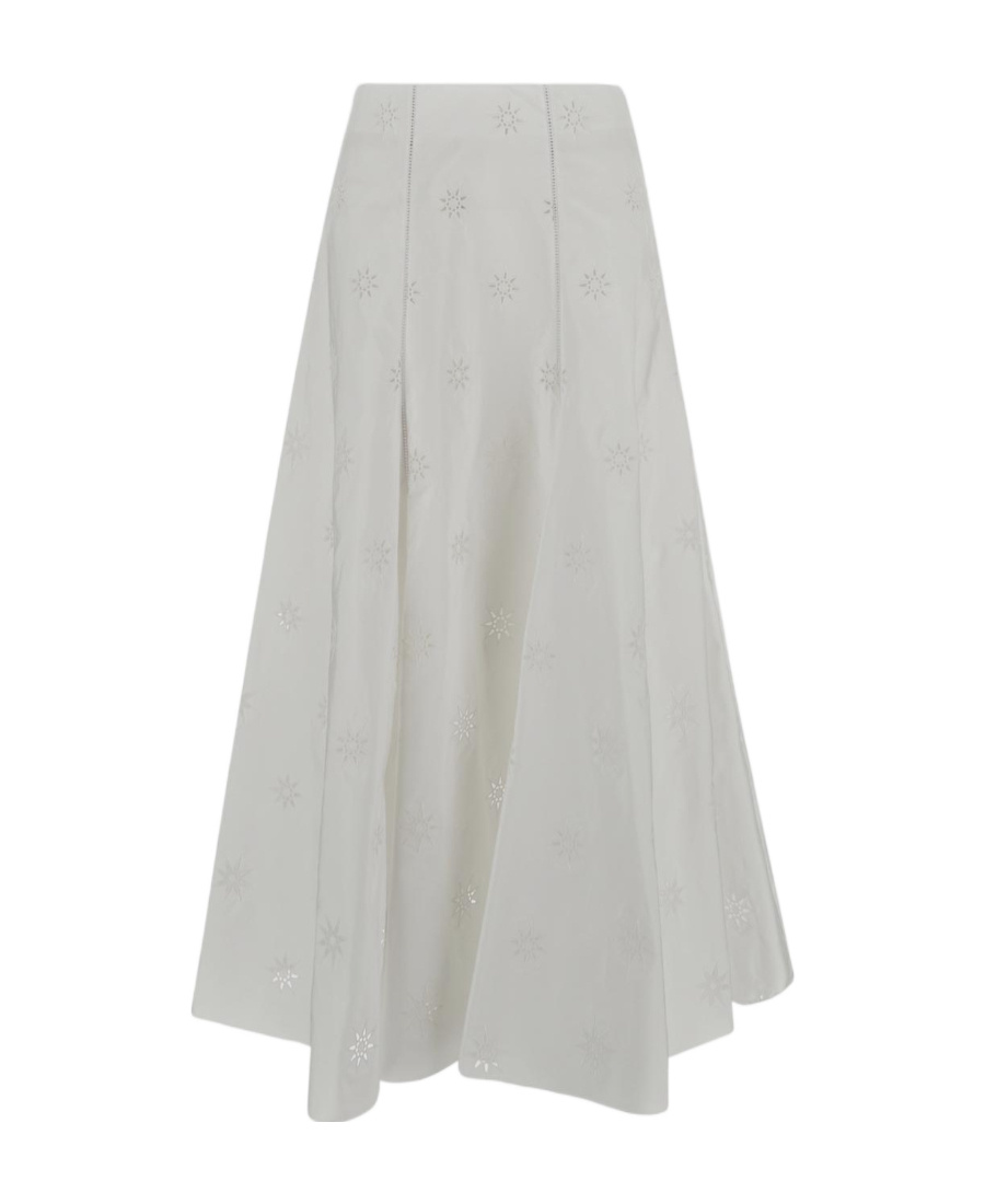 Chloé Horn-shaped Medium-length Skirt In Gray