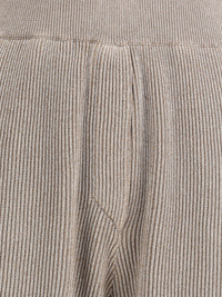 Brunello Cucinelli Ribbed Lurex Pants Elasticized Waistband In Gray