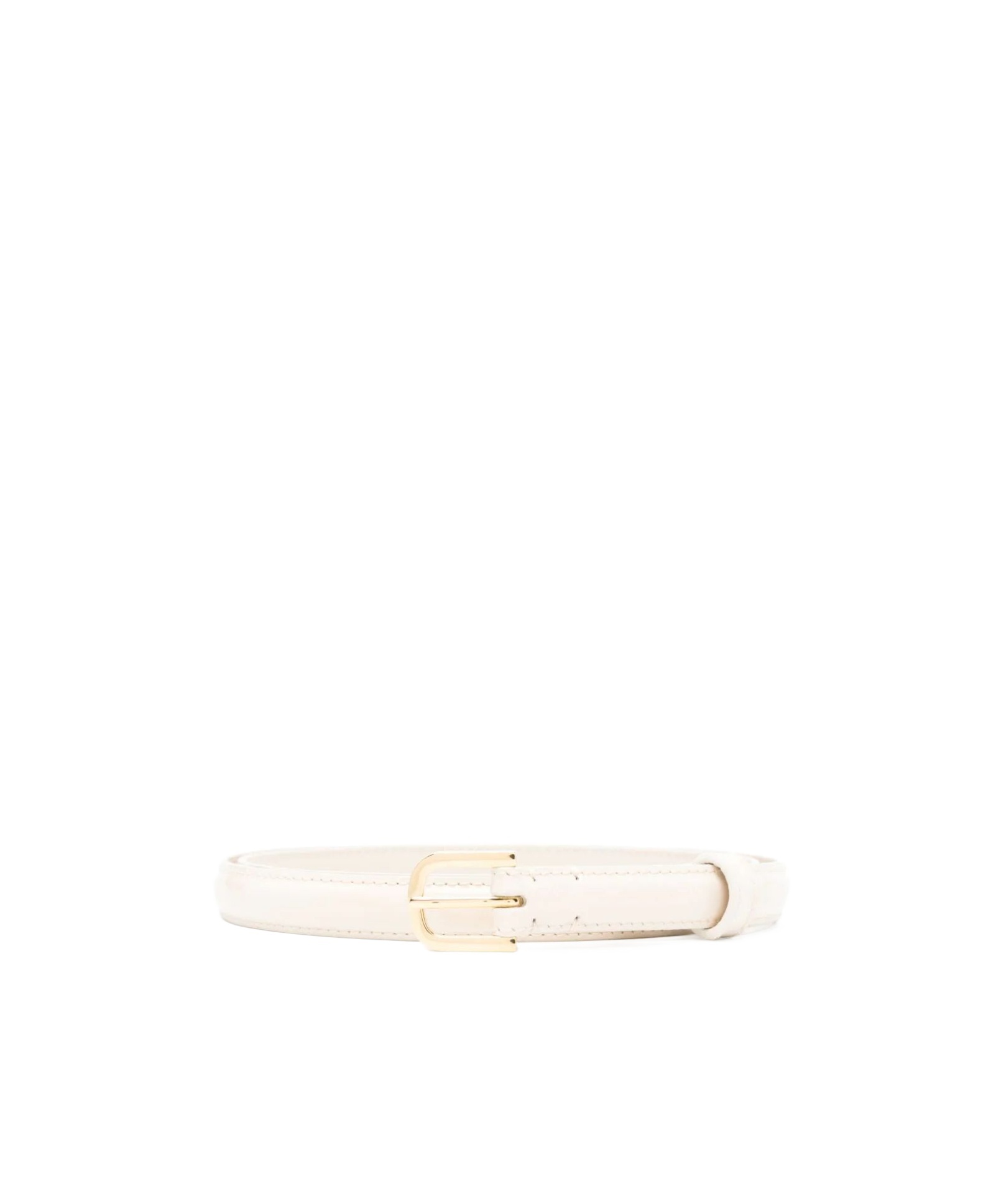 Totême Thin Patent-leather Belt In White