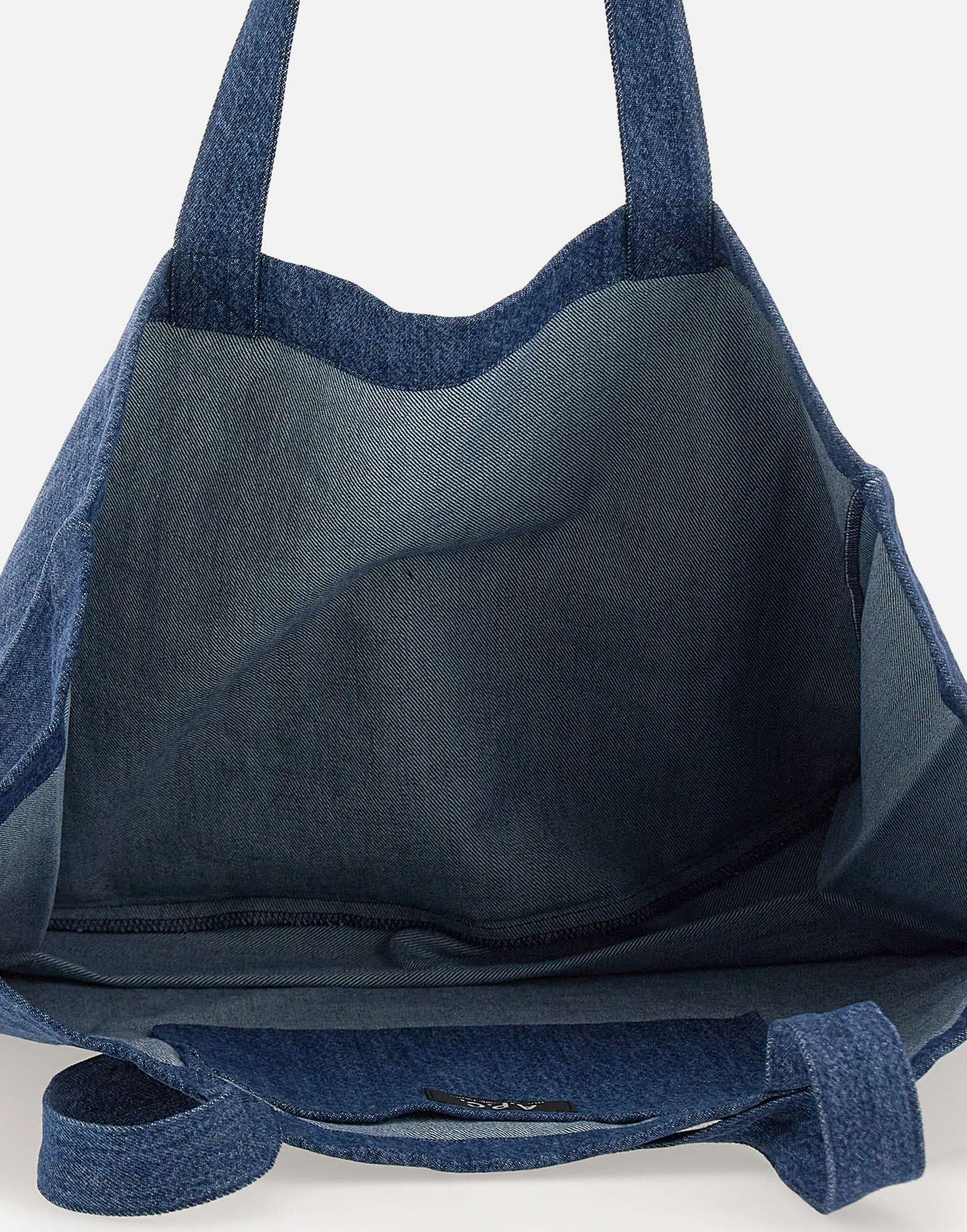Apc Diane Denim Tote Bag In Blue