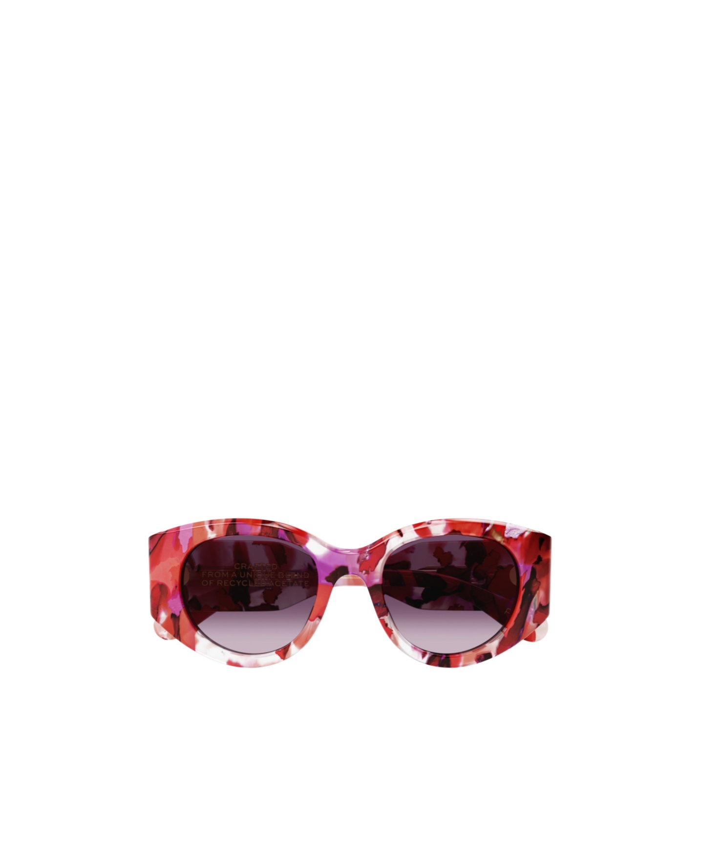 Chloé Marble-pattern Sunglasses In Red