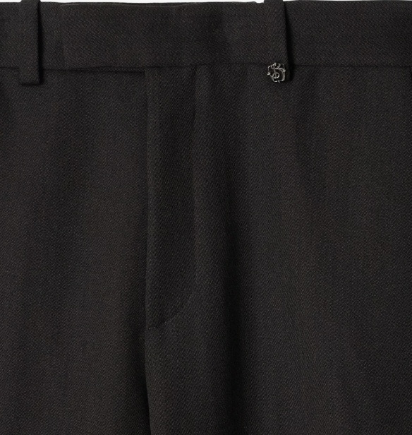 Burberry Wool Tailored Trousers In Brown
