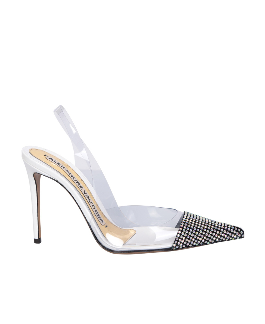 Alexandre Vauthier Amber Ghost 100mm Crystal-embellished Stiletto Pumps In White