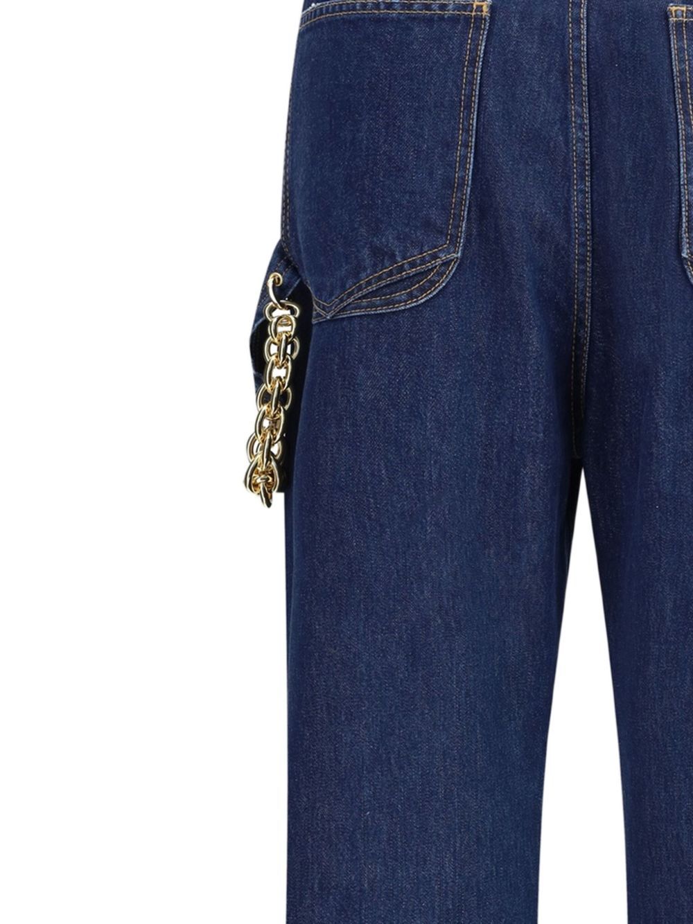 Darkpark Relaxed Fit Denim Jeans With Raw Hem In Blue