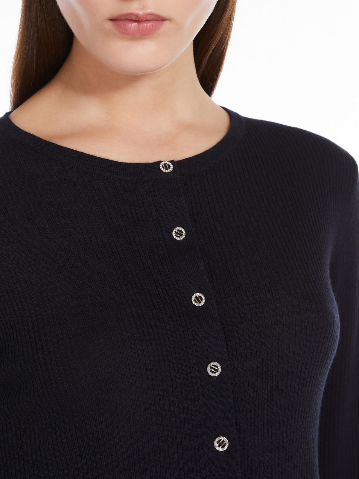 Max Mara Women's Feriale Wool And Silk Cardigan In Black