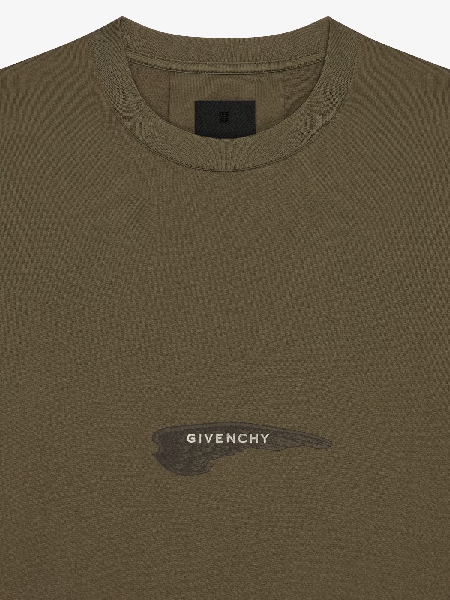 Givenchy Wings-print Crewneck T-shirt In Green