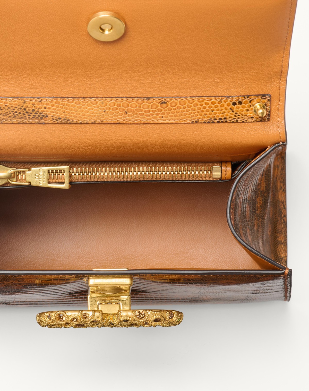 Valentino Vsling Small Shoulder Bag In Straw/smoked Topaz