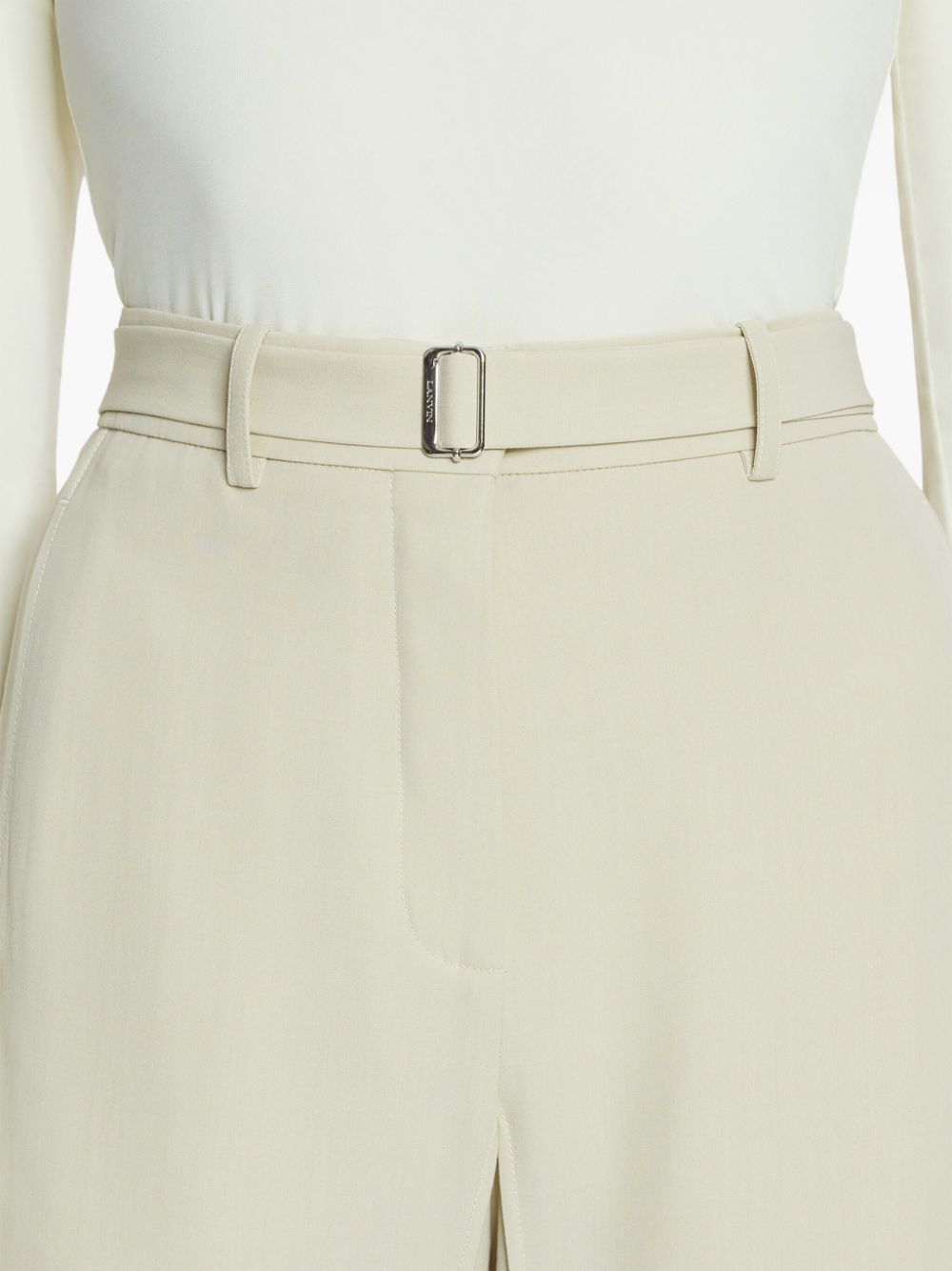 Lanvin Belt-loop Casual Pants In White