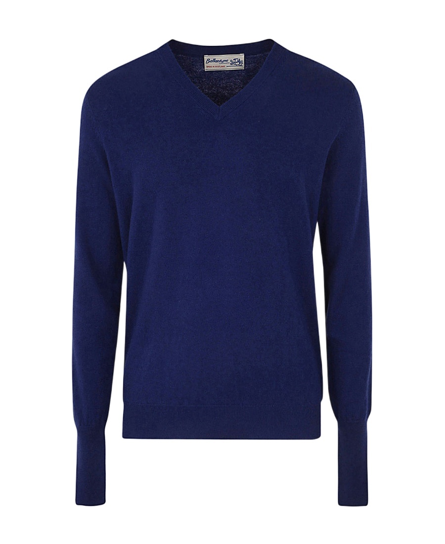 Ballantyne V-neck Sweater In Blue