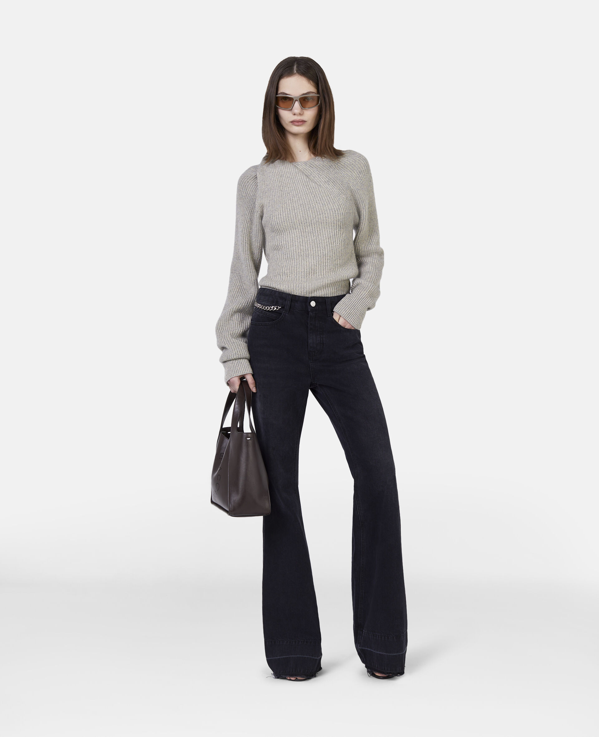 Stella Mccartney Falabella Flared Jeans In Black