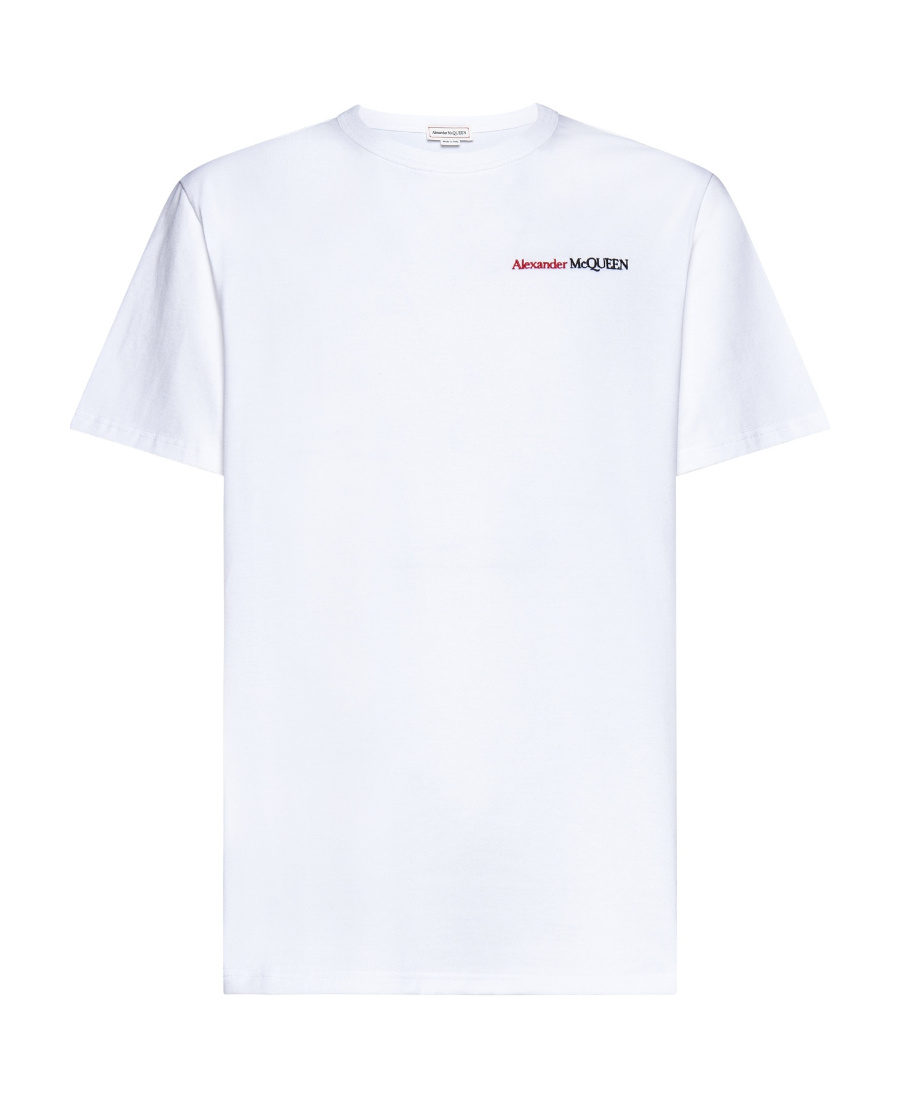 Alexander Mcqueen Logo-print Cotton T-shirt In White