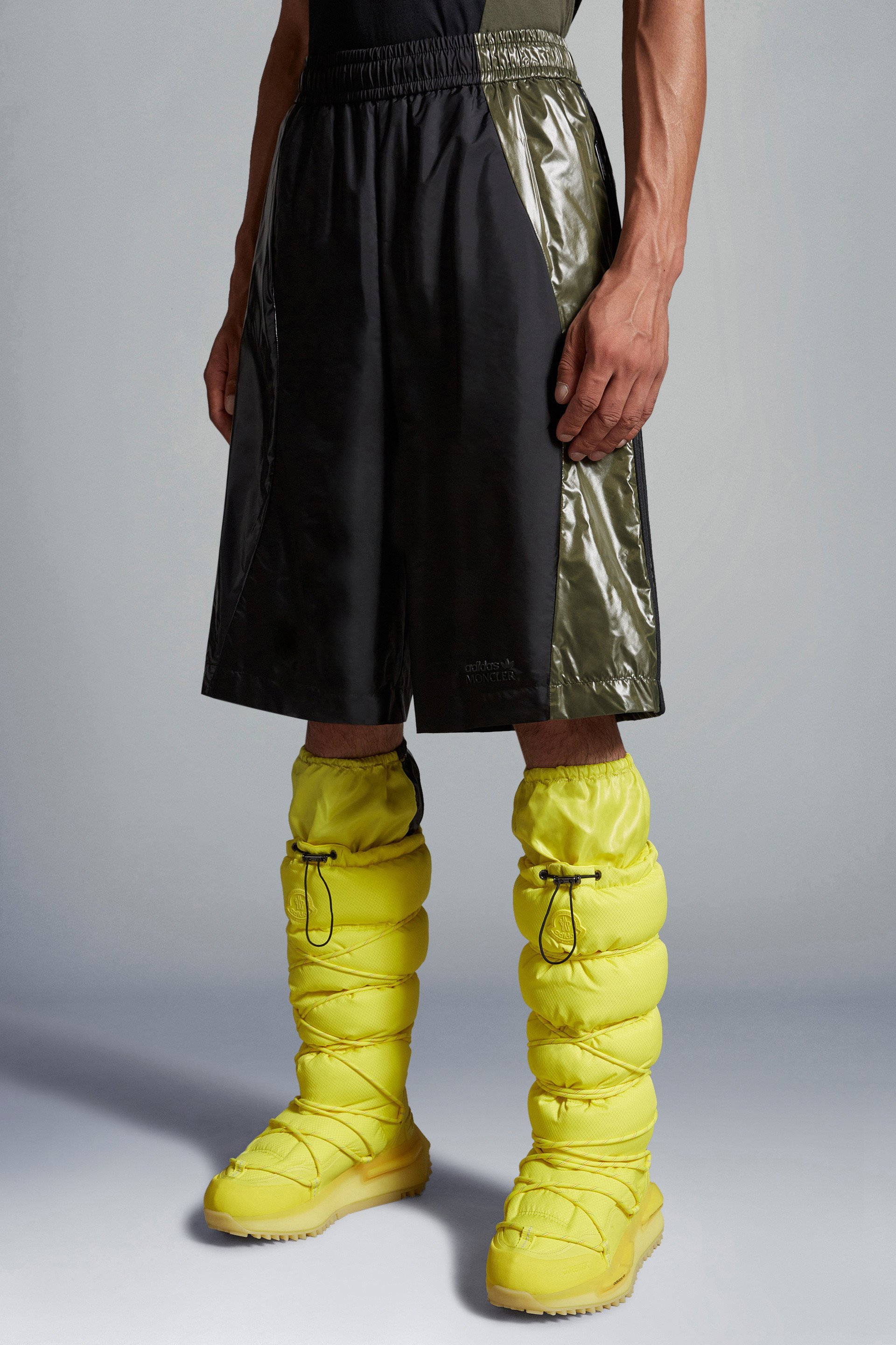 Moncler Man Bermuda Shorts Man Green Bermuda Shorts In Black