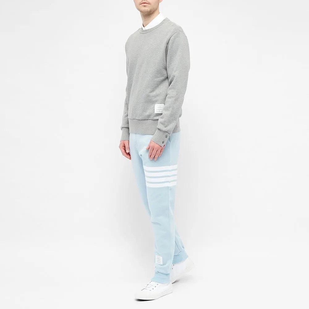 Thom Browne Logo-print Drawstring-waist Cotton Track Pants In Blue
