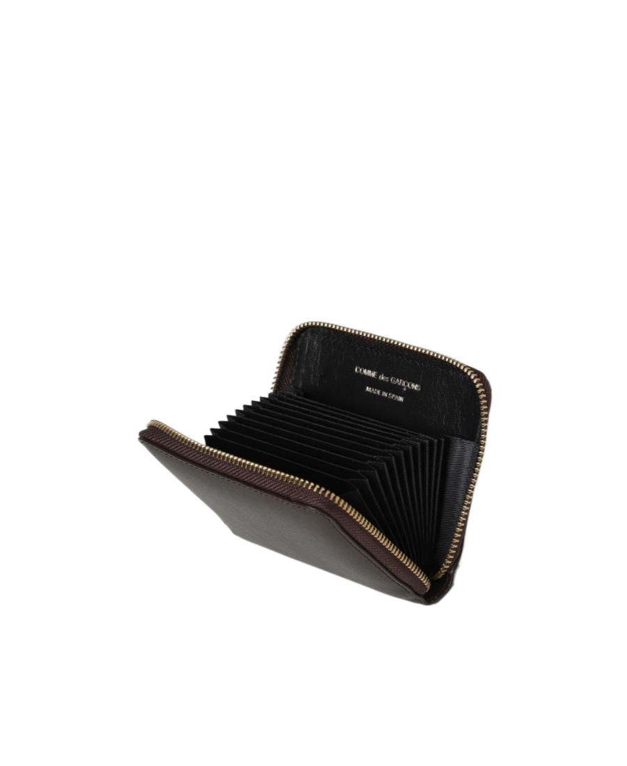 Comme Des Garçons Zippered Leather Wallet In Black