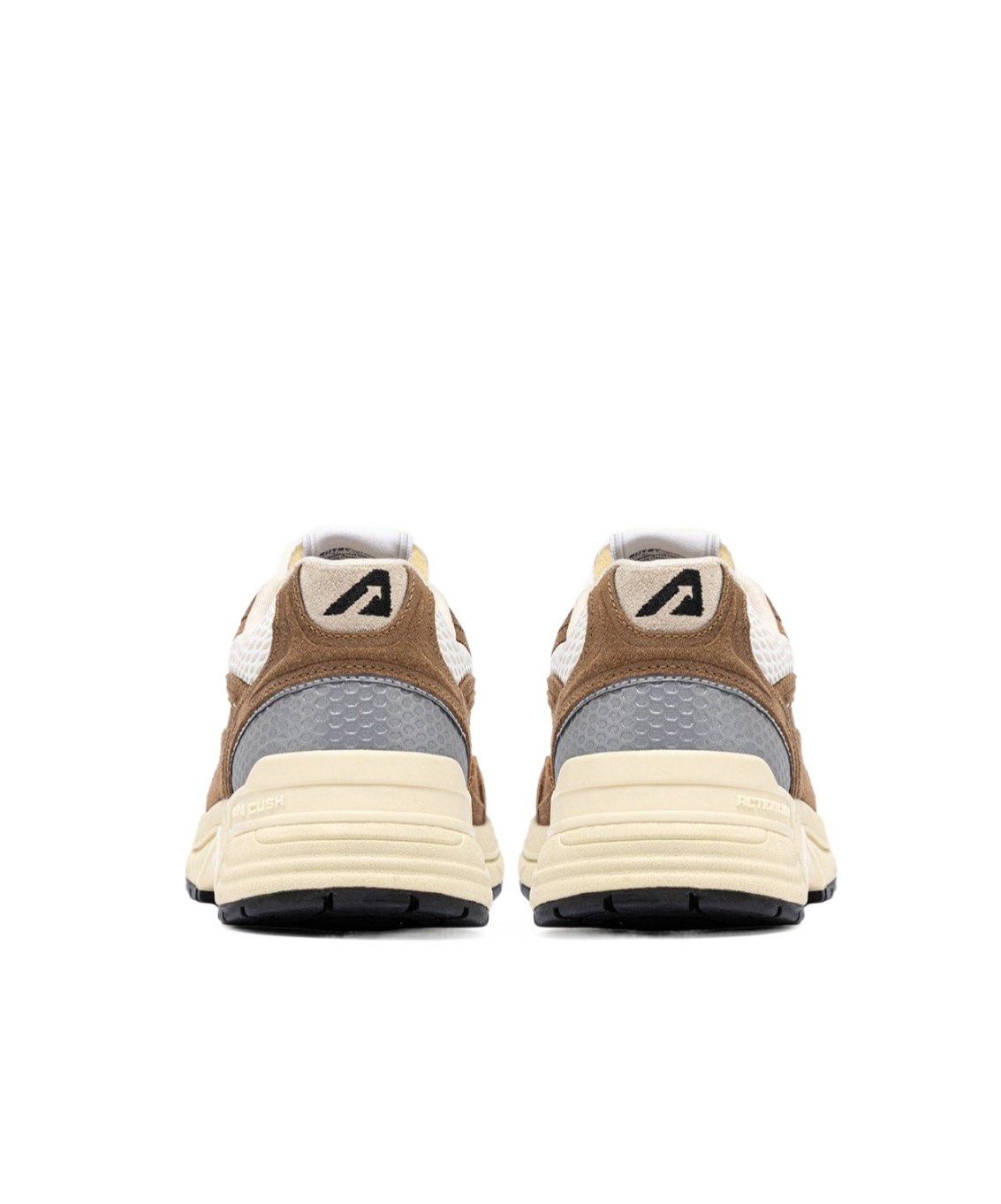 Autry Hyperway Beige Low Top Sneakers With Logo Patch On Side And Tongue In Suede And Mesh Woman In Brown