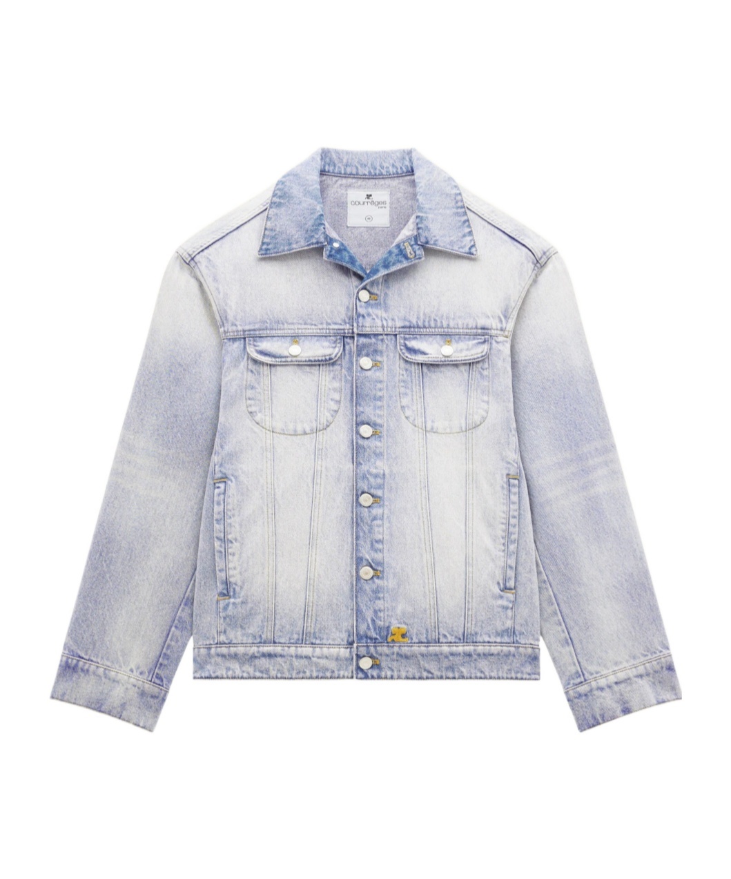 Courrèges Cocoon Denim Jacket In White