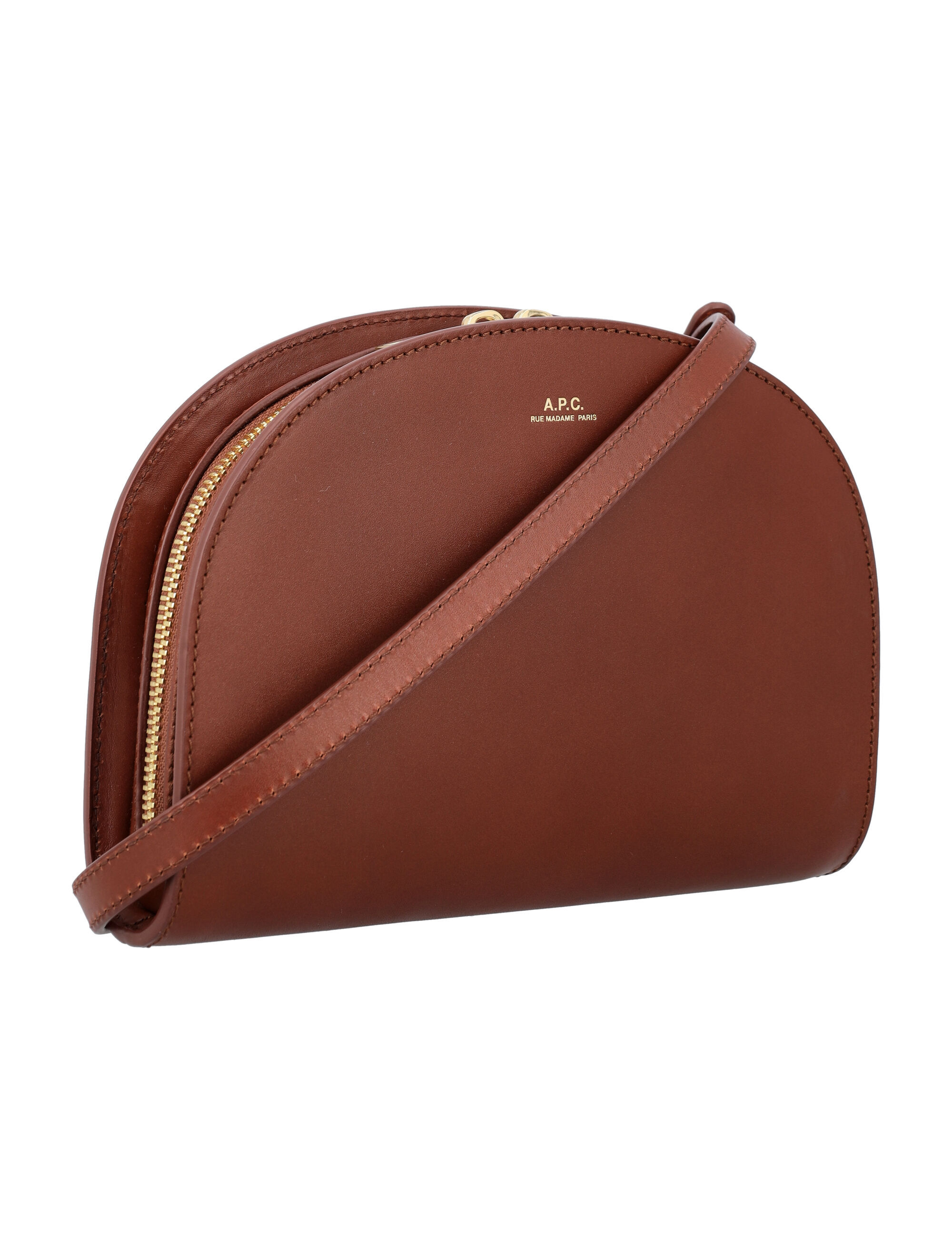Apc Demi-lune Crossbody Bag In Brown