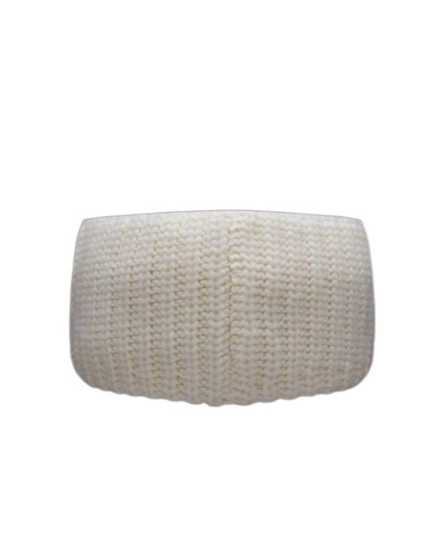 Moncler Logo-patch Knitted Headband In Gray