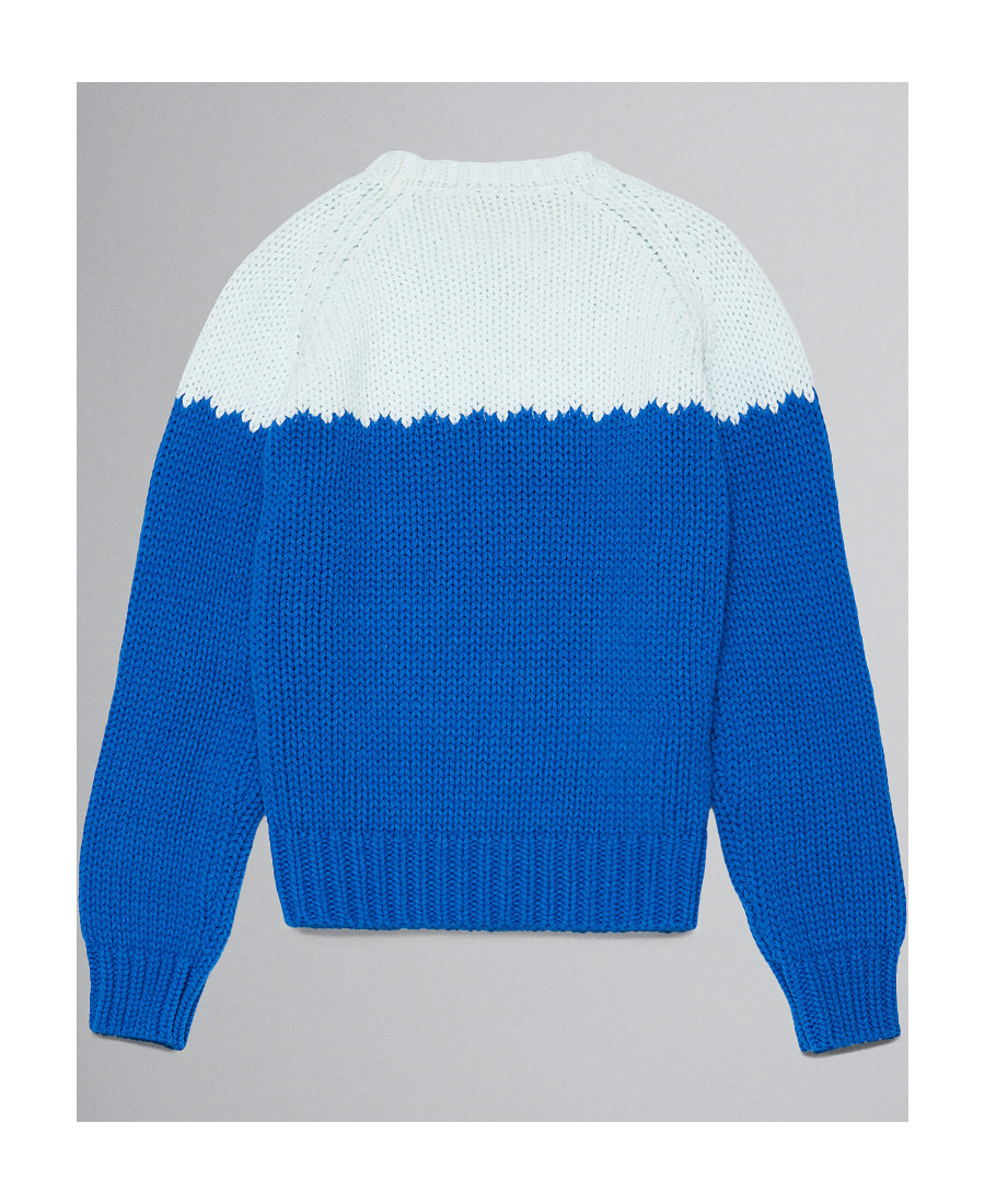 Marni Printed Blended Sweater In Blue