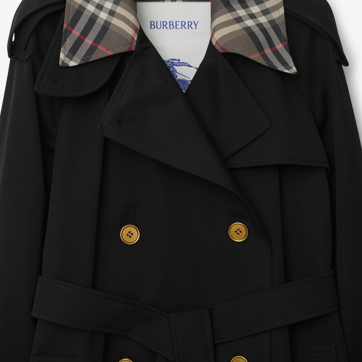Shop Burberry Castleford Trenchcoat In Black