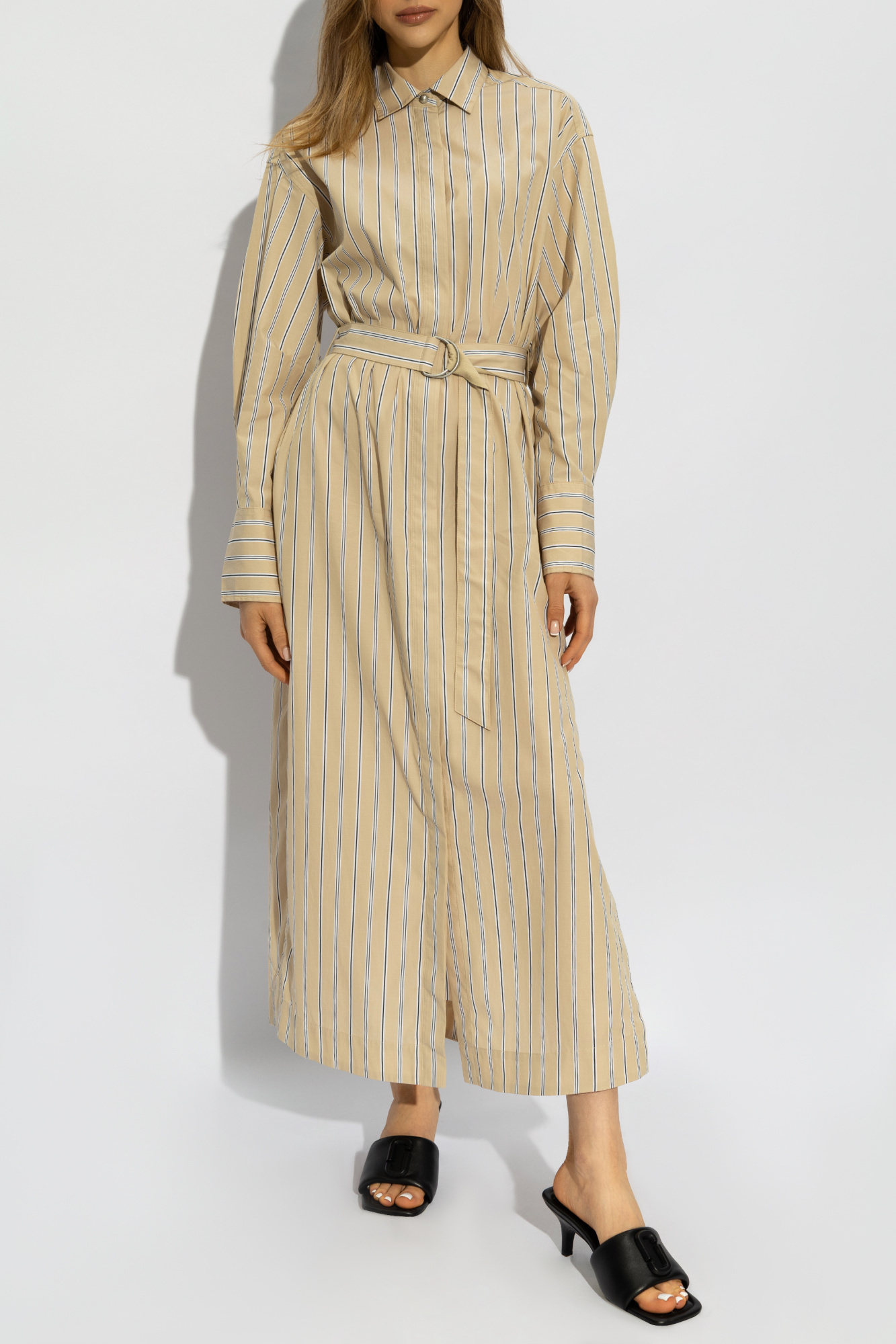 Rag & Bone Briar Striped Maxi Dress In Nude