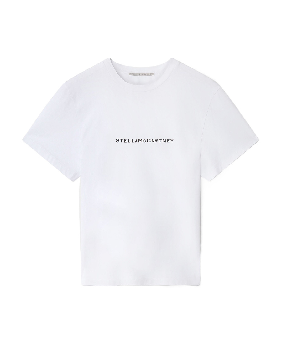 Stella Mccartney Stella Mc Cartney White Crew Neck T Shirt With Logo In White