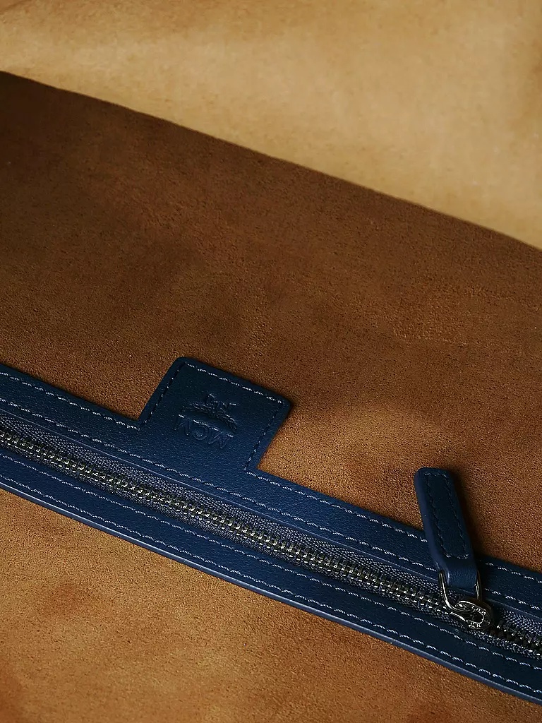 Mcm Logo Shoulder Bag In Blue