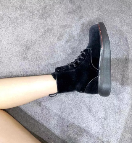 Alexander Mcqueen Oversized Sole Boots In Black