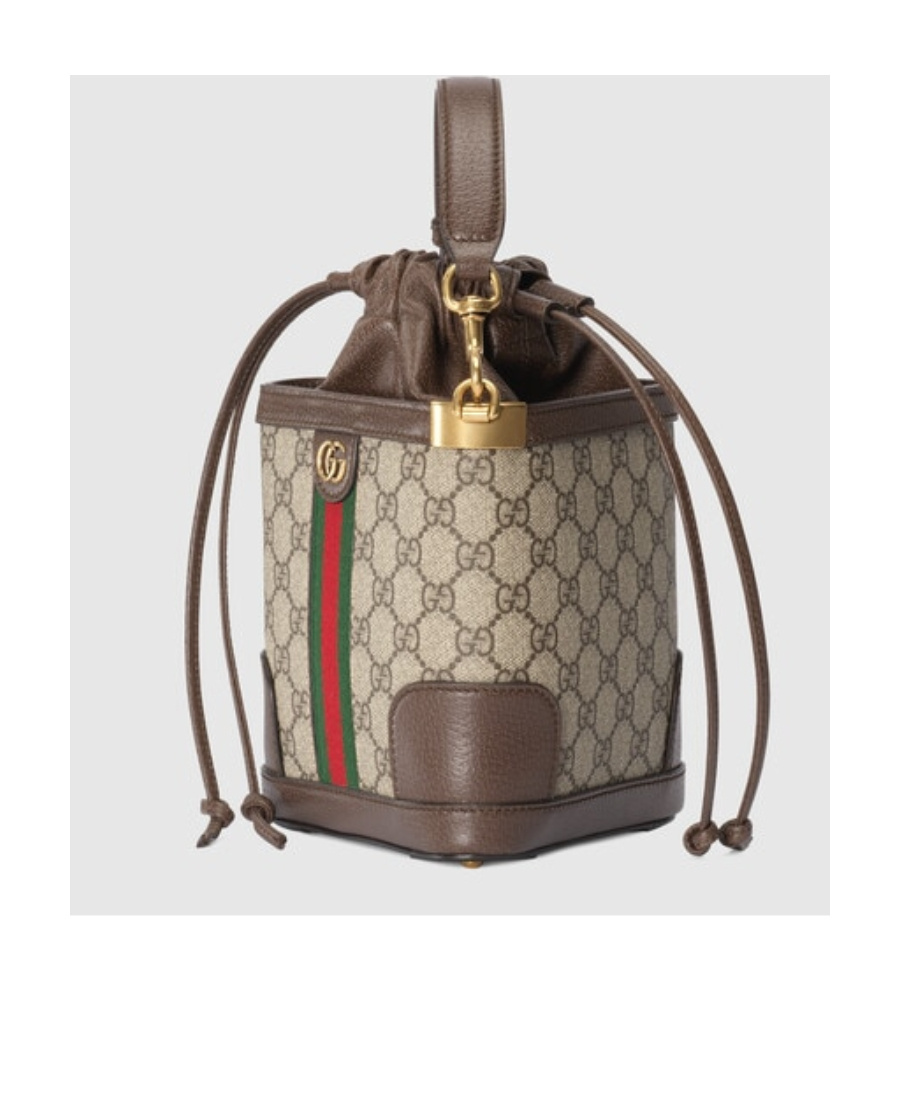 Gucci Ophidia Gg-canvas Bucket Bag In Brown